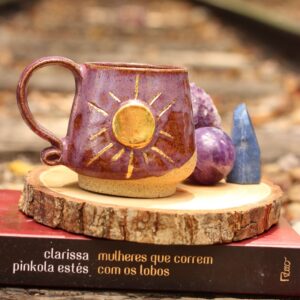 Xícara Dourado Cósmico Roxa